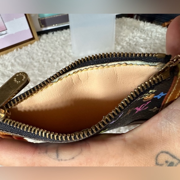 Louis Vuitton Murakami Multicolor Monogram Pochette Cles Black - Picture 10 of 12